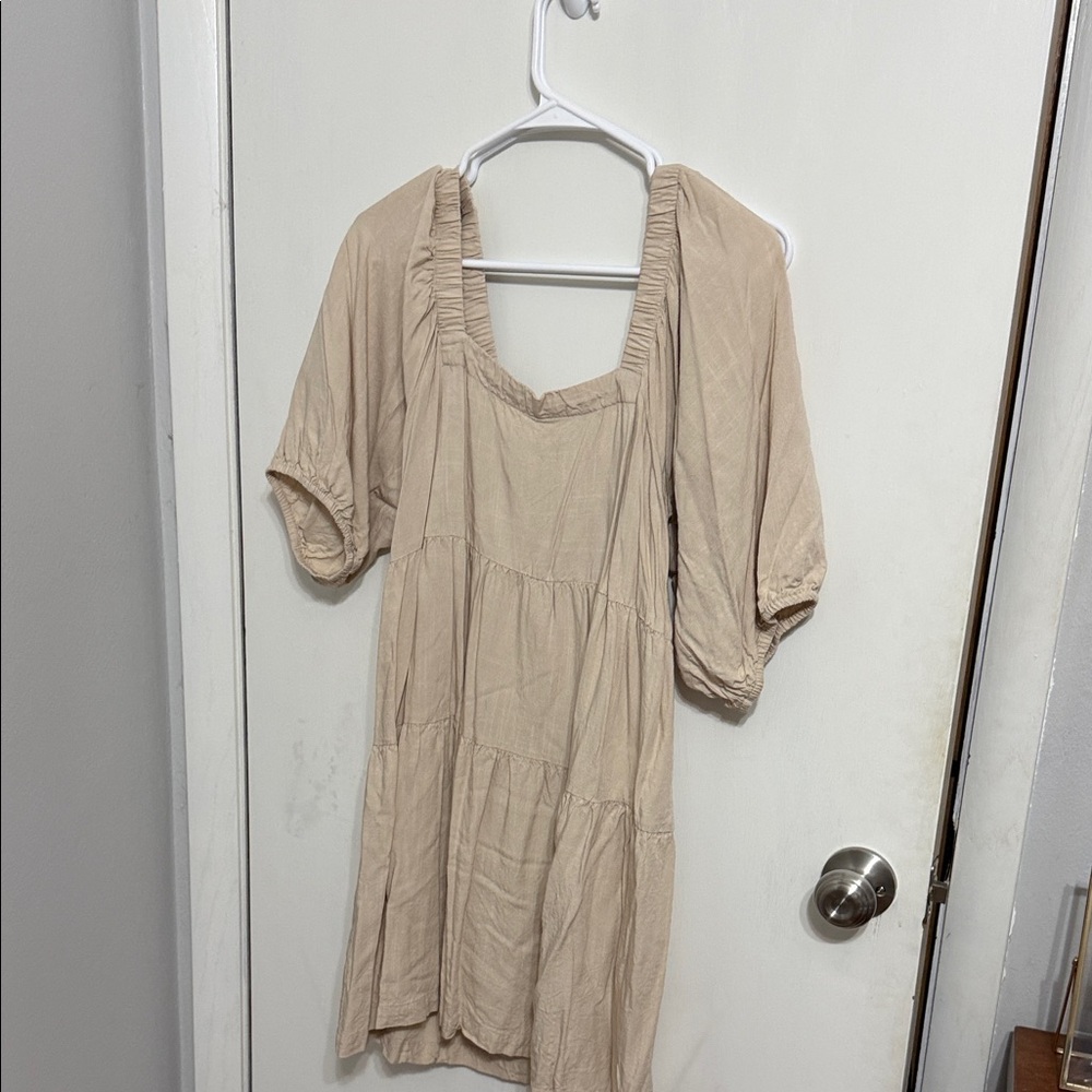 Elegant Beige Tunic Dress